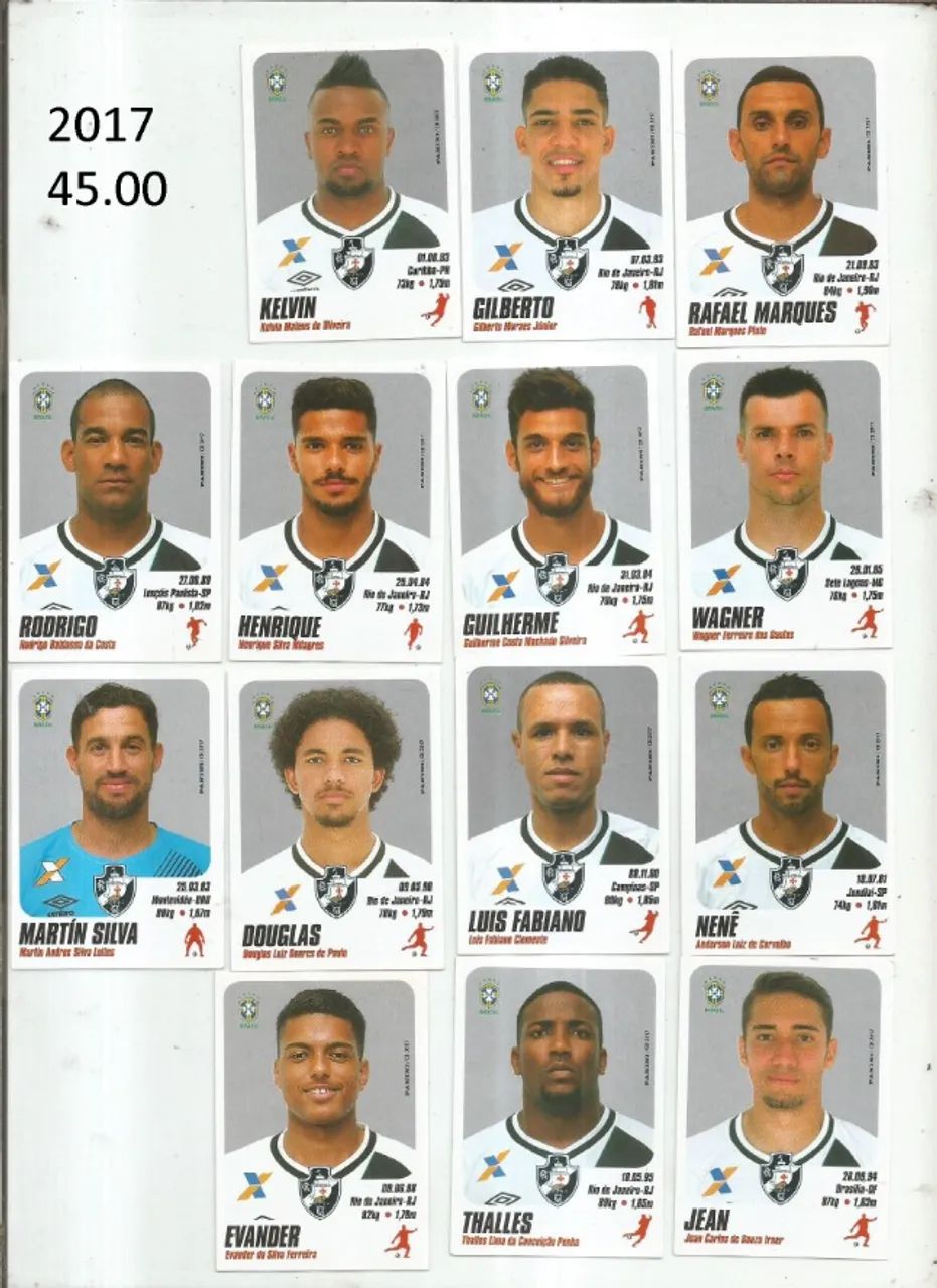 FIGURINHAS VASCO VARIOS ANOS E CAMPEONATOS - Foto 2