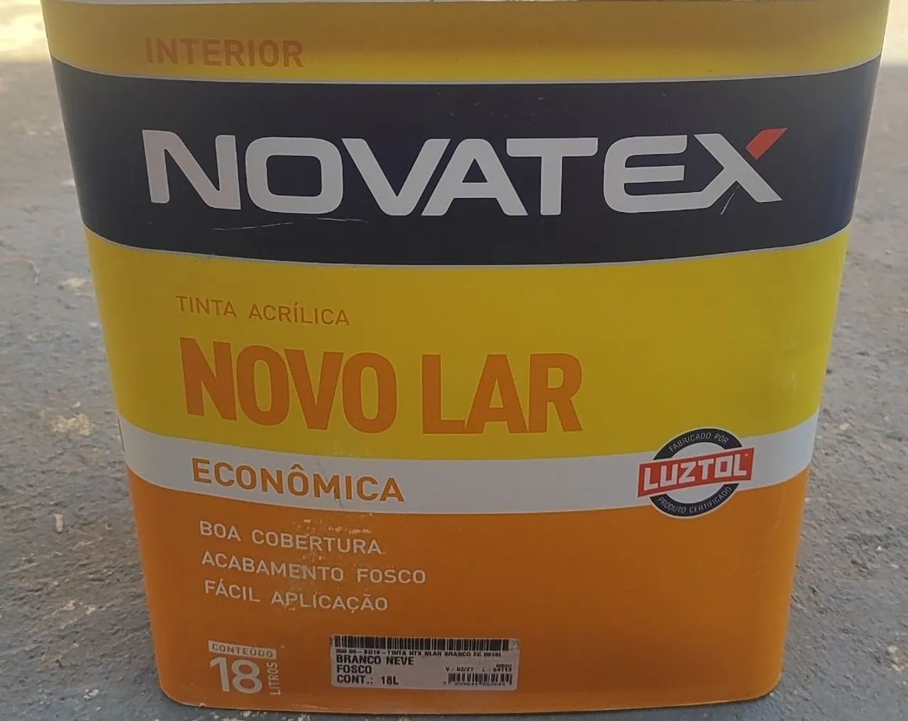 Tinta Acrílica Econômica Novatex Novo Lar da marca Luztol, com 18 litros - Foto 3