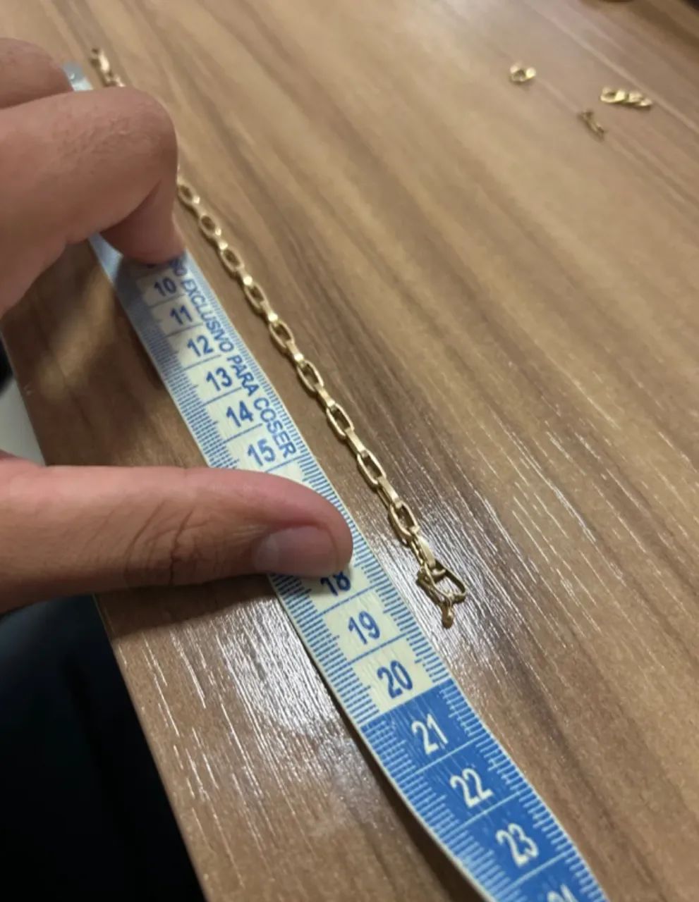 Pulseira tijolinho em ouro 18k nova - 19cm