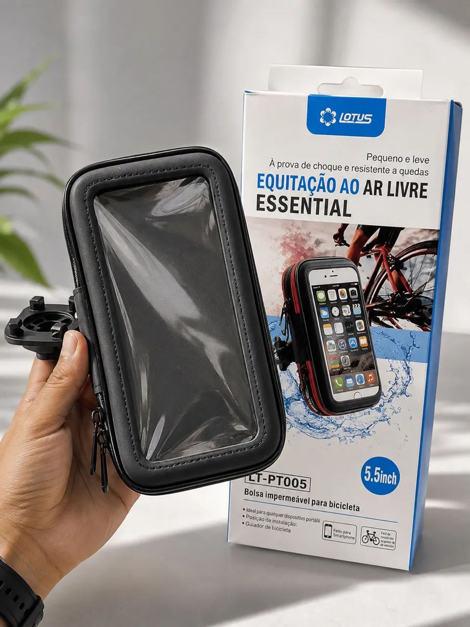 Suporte de Celular para Bicicleta com Capa Protetora 5,5?