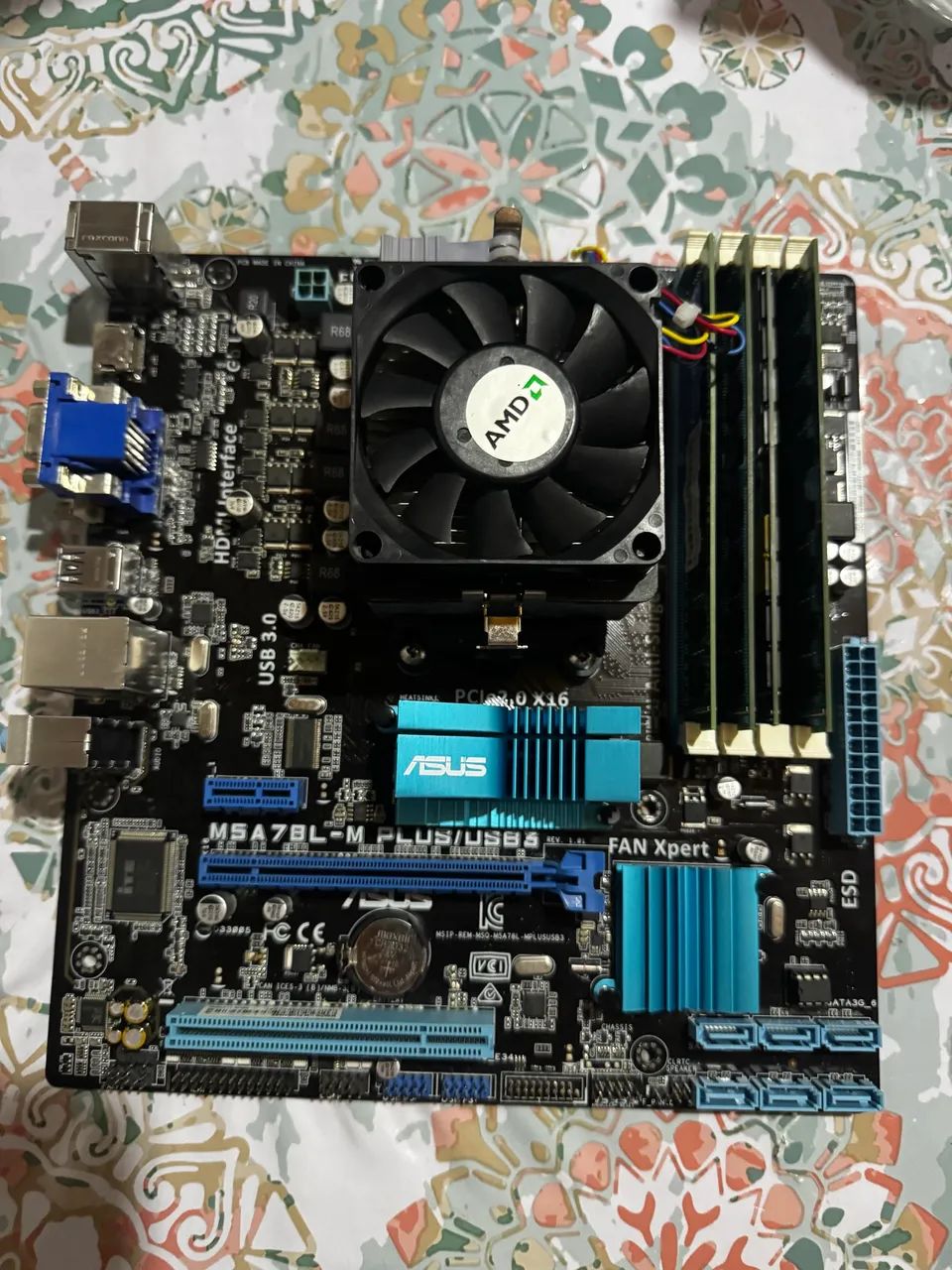 kit fx 6300 + cooler + placa mãe + 16gb de ram