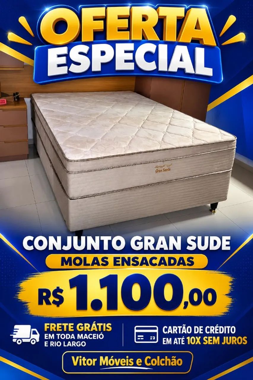 CONJUNTO GRAN SUEDE CASAL BOM SONO  - Foto 2