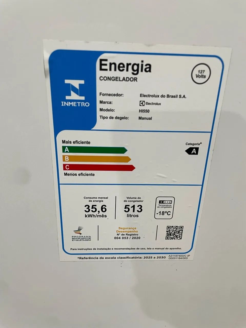 Freezer 516 litros funcionando perfeitamente