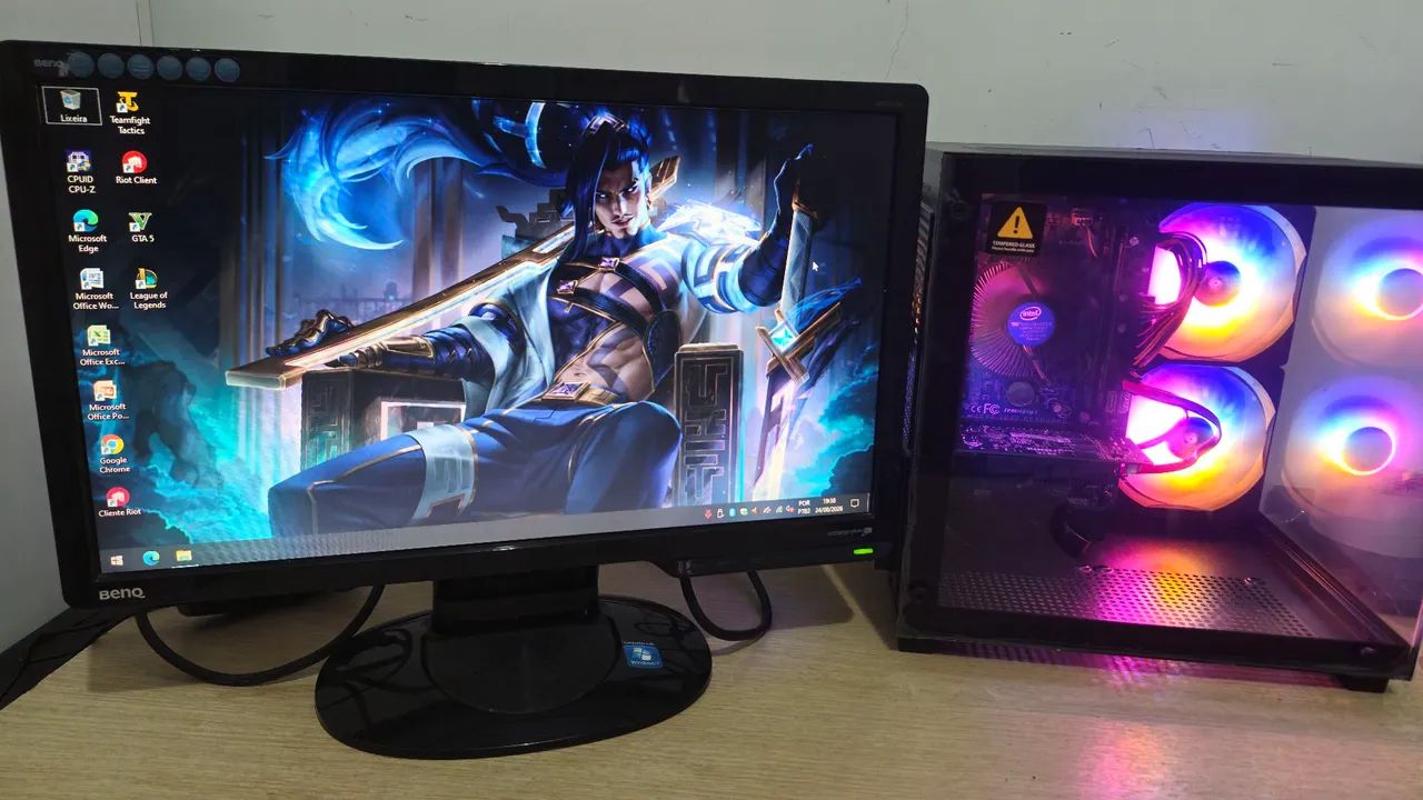 Pc gamer entrada com placa de vídeo 