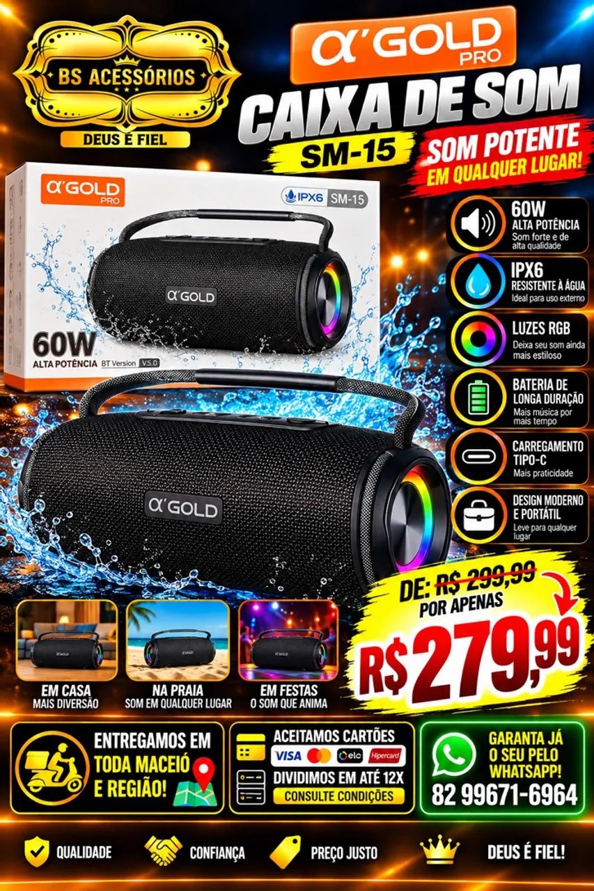 Caixa de Som Gold 60w 