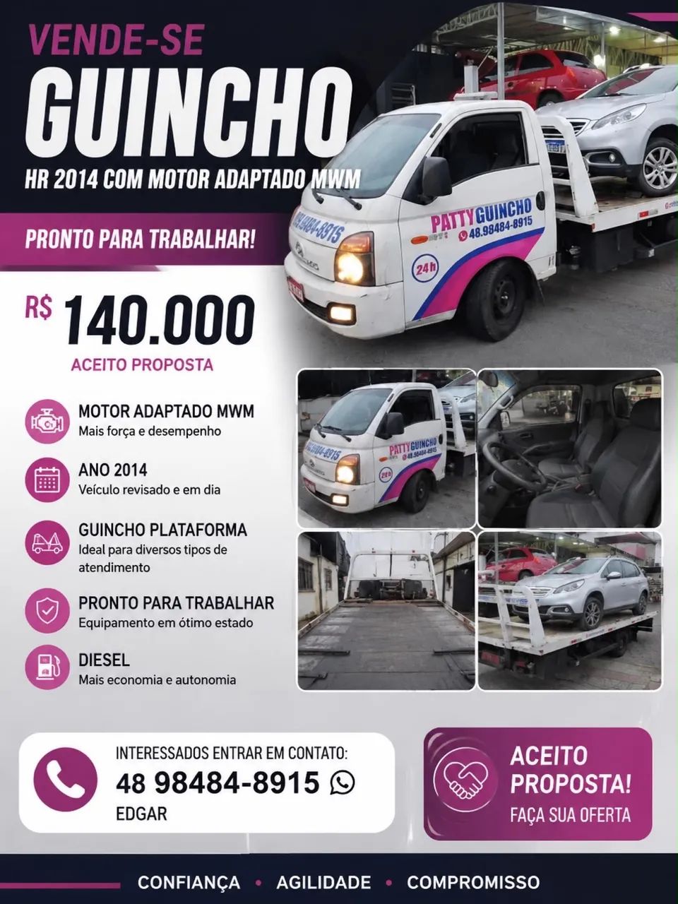 Vendo guincho semi novo