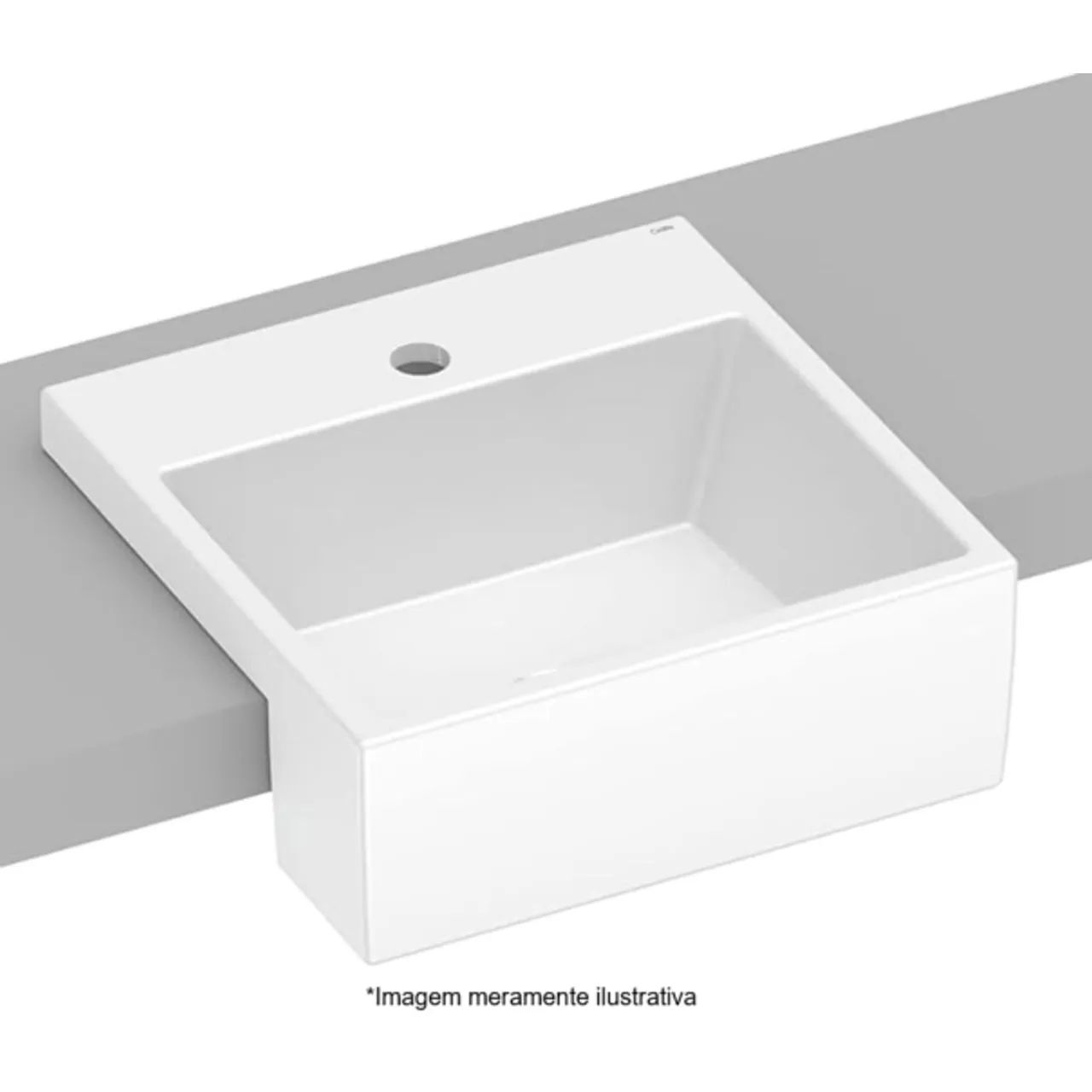 Cuba de Semi-Encaixe com 41cm Basic 73025 Branco Celite  - Foto 4