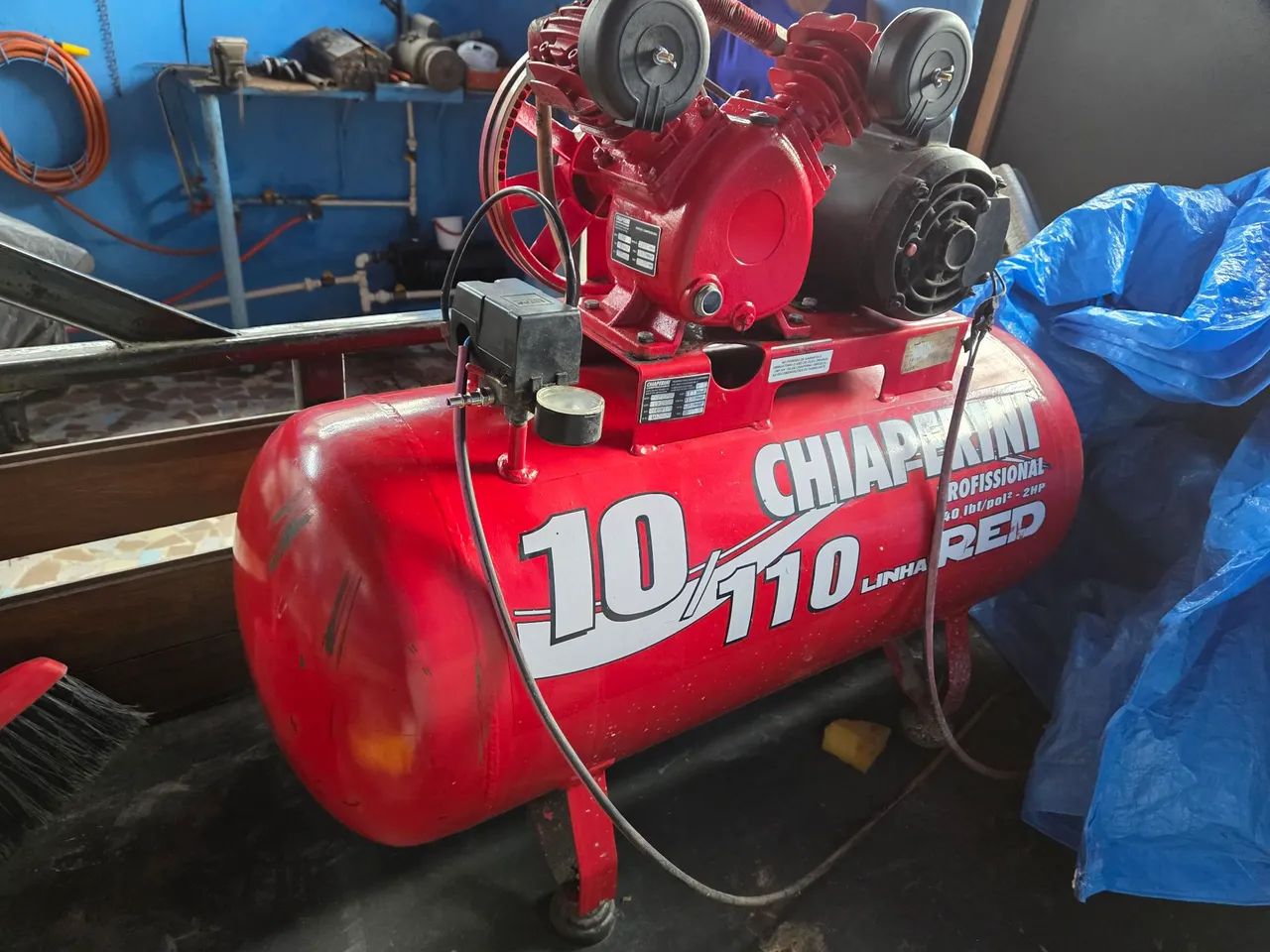 Compressor Chiaperini Red 10 110 Lts 140 Lbs 2 Cv  220v - Foto 3
