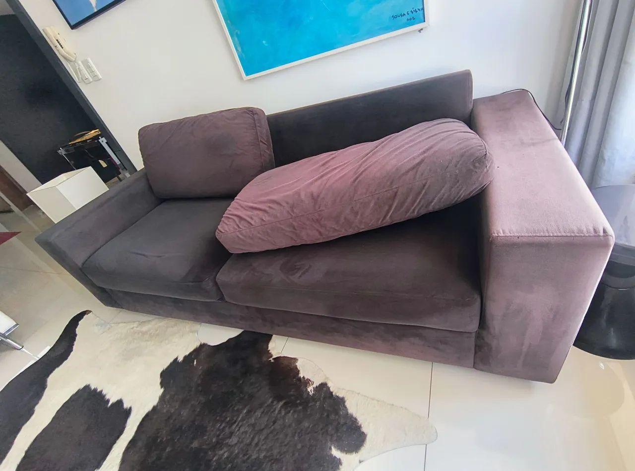 Sofá de veludo preto 2,20  - Foto 5