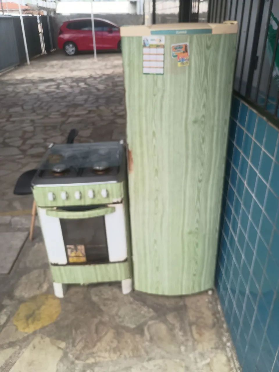 Cadeira e fogão 