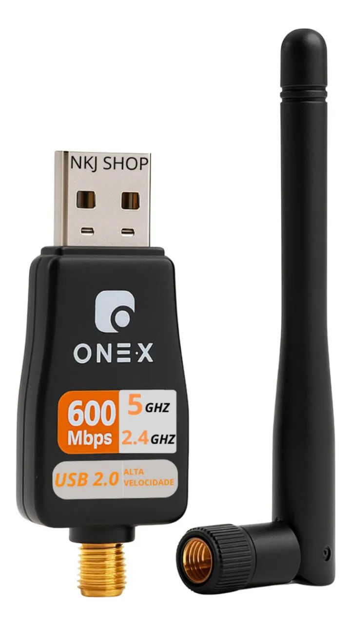 Placa Wifi Usb De Rede Dual Band 2.4 E 5ghz 600mbps Pc Placa de Rede para PC  - Foto 5