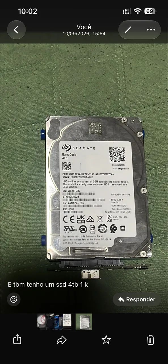 Hd 4 terá Seagate 