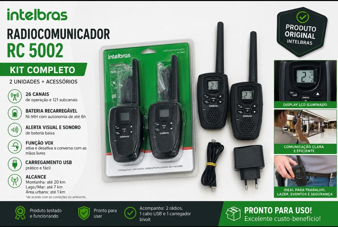 Rádio comunicador Intelbras 