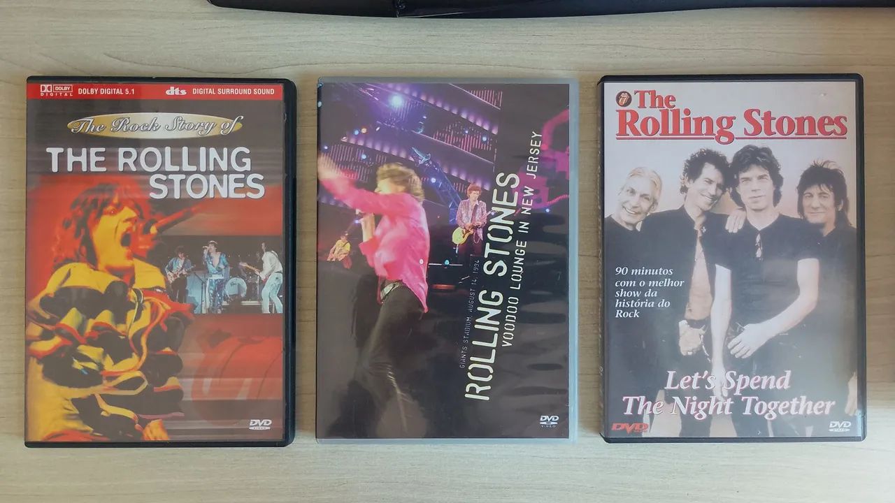 Vendo 3 dvds Rolling Stones documentário e show 
