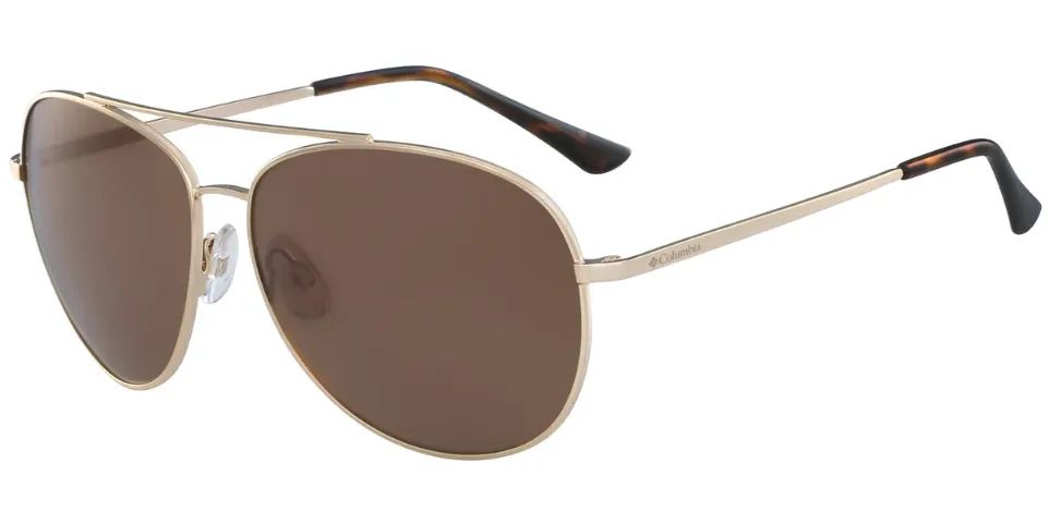 Óculos de sol Columbia Canyons Bend Polarized Gold-Tone Aviator - Foto 3