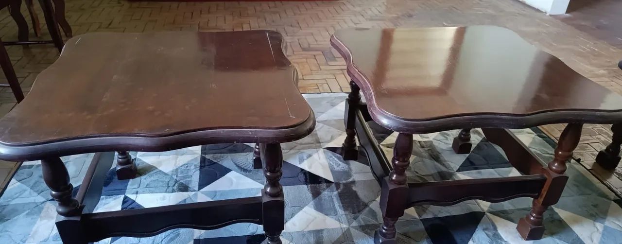 Conjunto de 3 mesas de madeira para sala de estar  - Foto 3