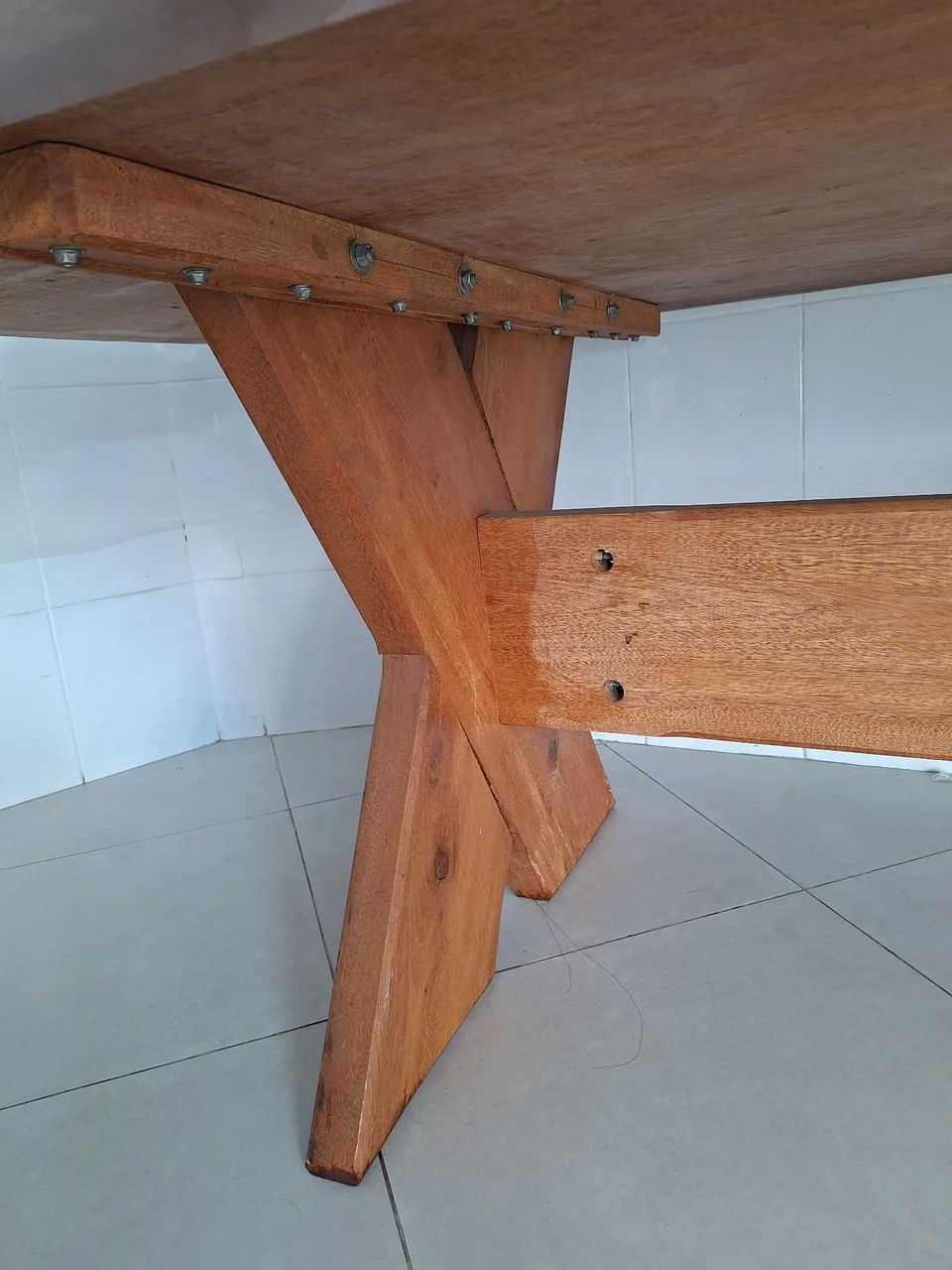 Mesa para sítio madeira maciça grande - Foto 5