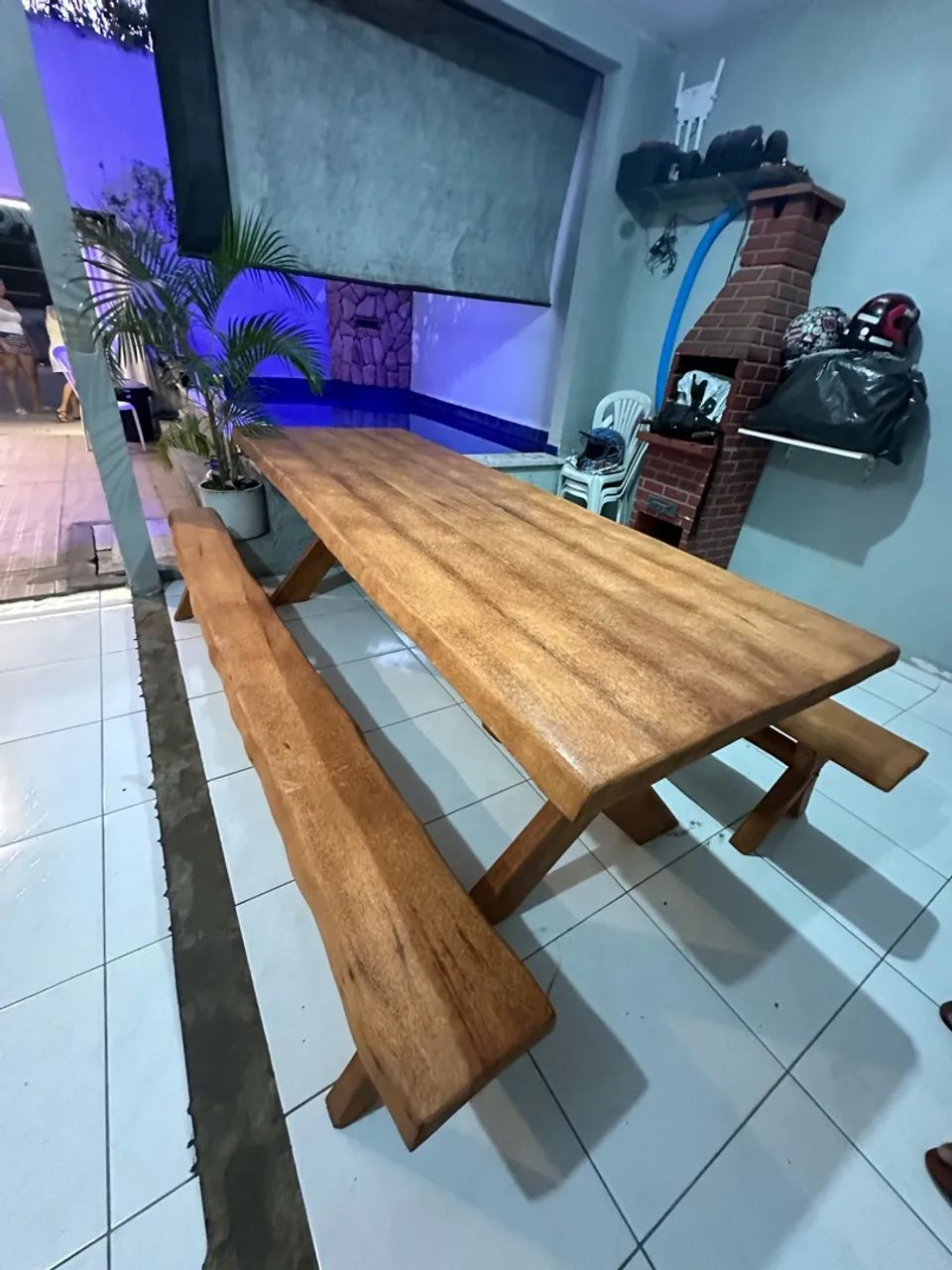 Conjunto Mesa Rústica MACIÇA  - Foto 2
