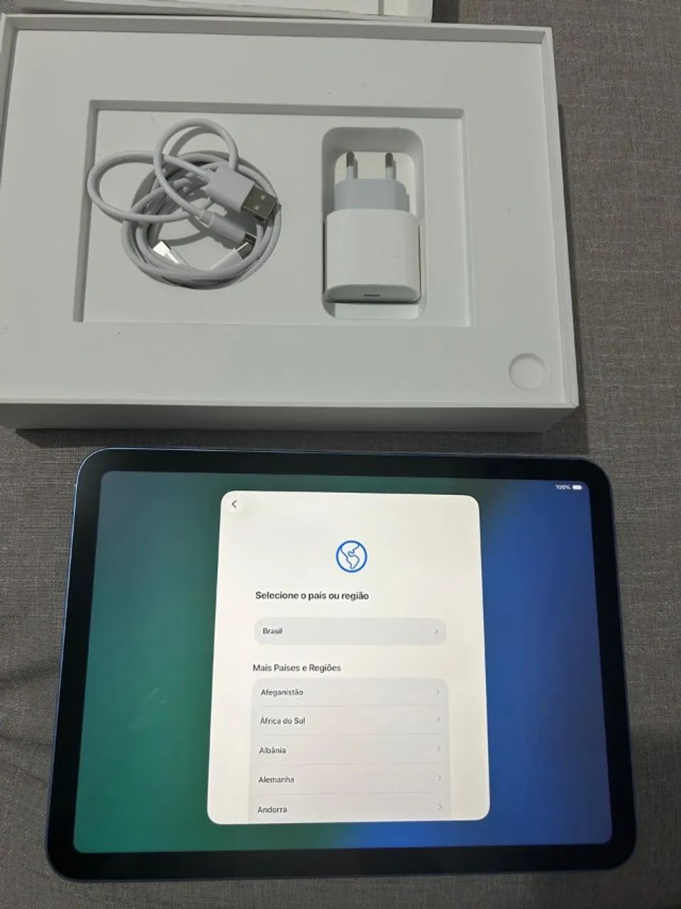 Apple iPad 256gb A16 11 Geração W-fi 11 Azul (Novo com caixa aberta) + Capa/Suporte  - Foto 2