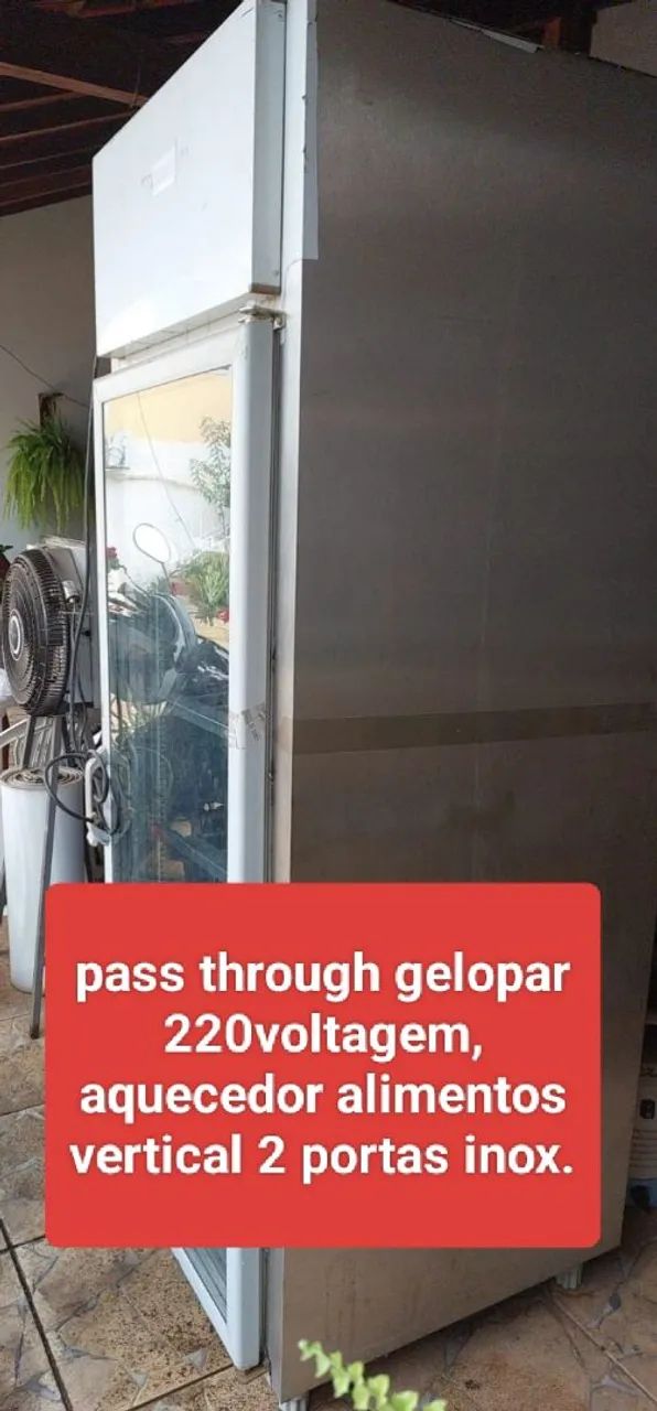 Pass through quente gelopar p alimentos 