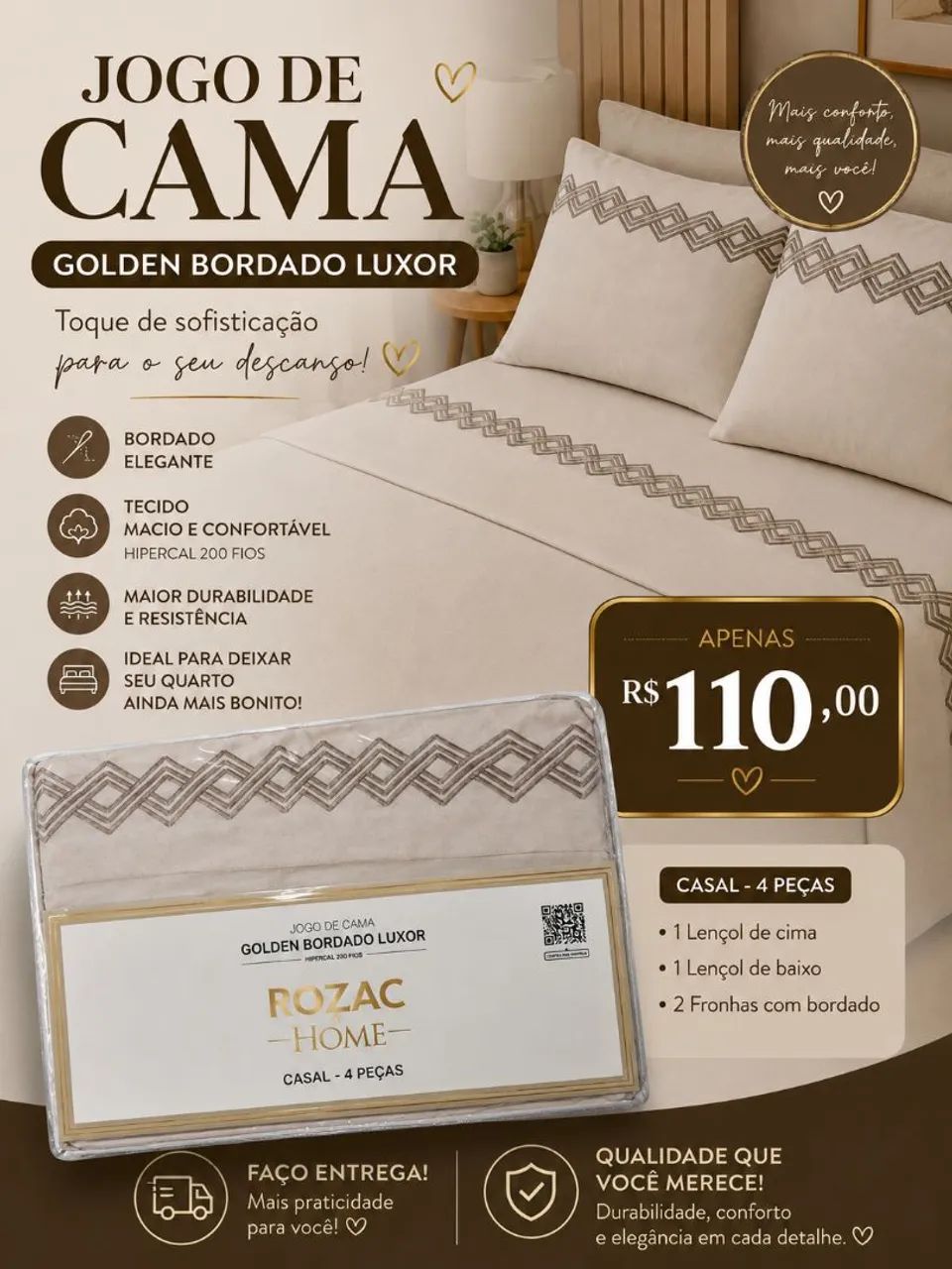 Jogo de Cama casal 