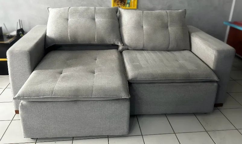 Sofá retrátil em linho - Foto 3