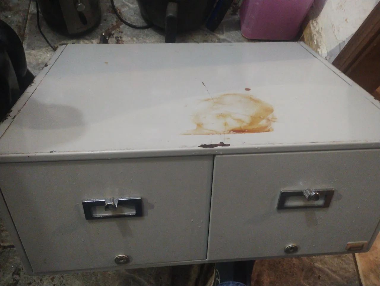 Gaveteiro de aço organizador de documentos e objetos 