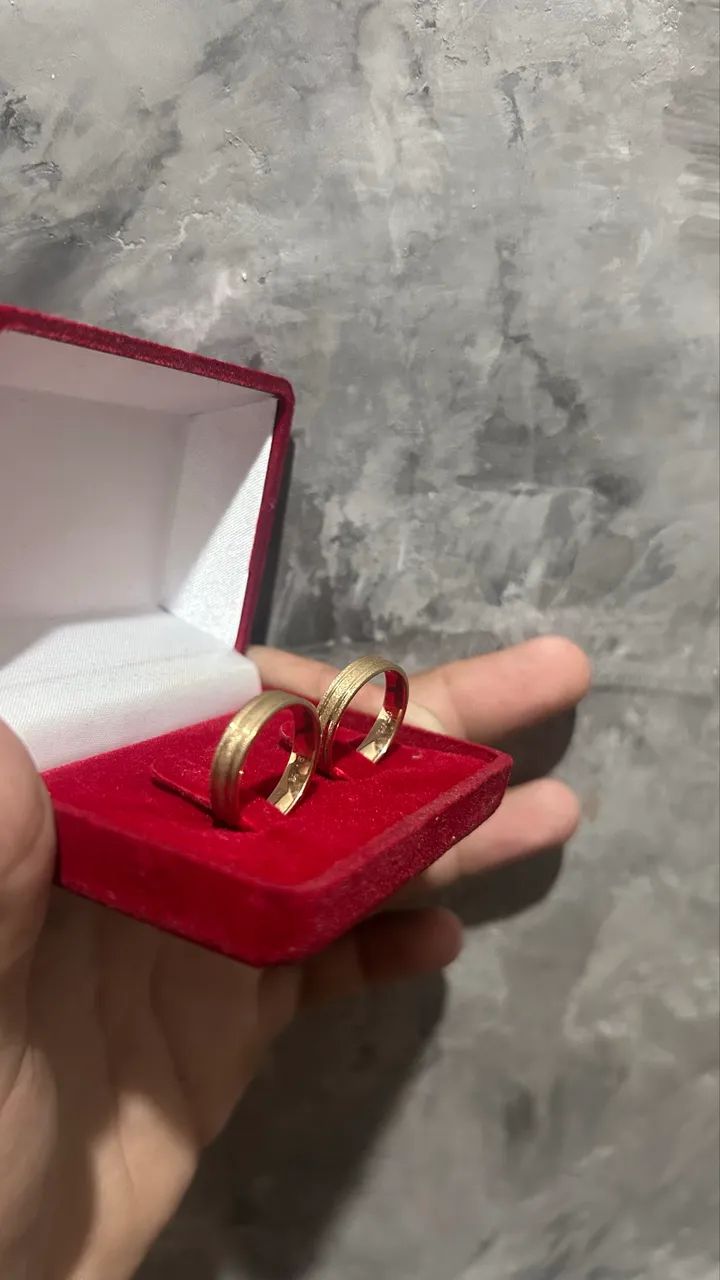 Alianças folhadas a ouro  - Foto 2