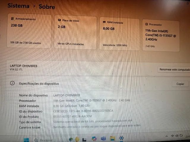 Notebook Lenovo IdeaPad 11 Geração Intel i5  - Foto 2