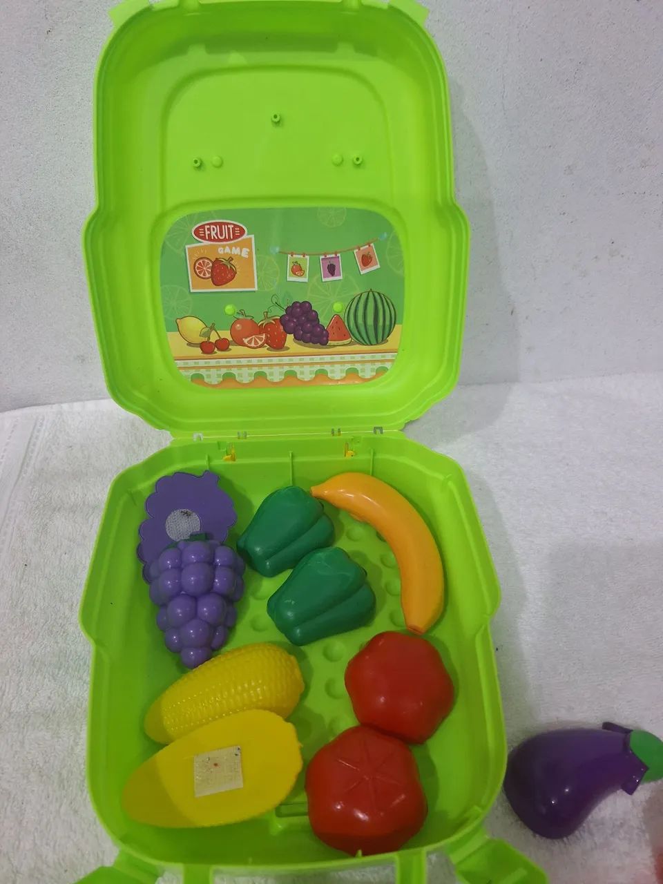 Combo brinquedo maleta de frutinhas com velcro - Foto 2
