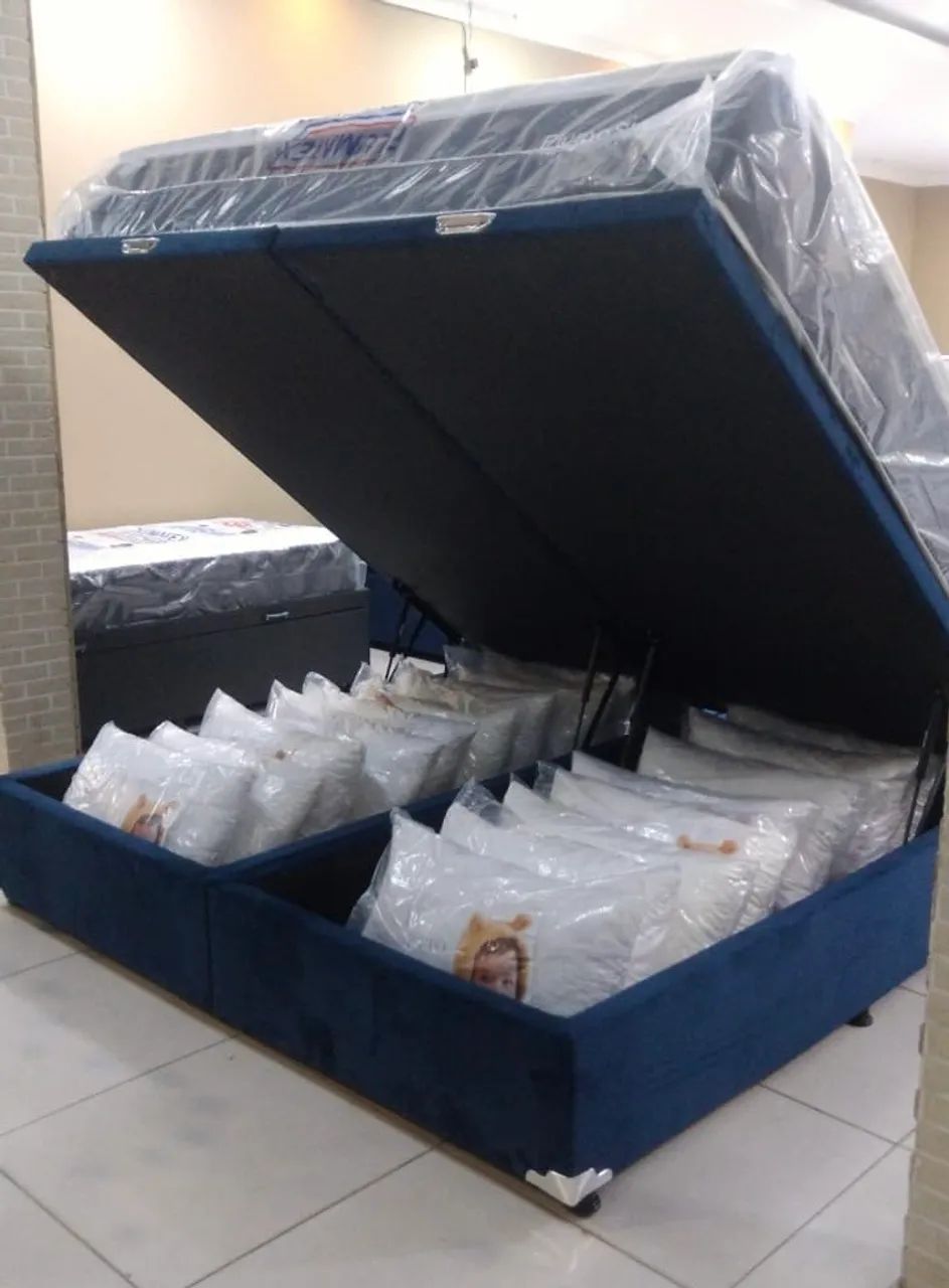 Cama Box Baú King com pistões a gás  - Foto 3