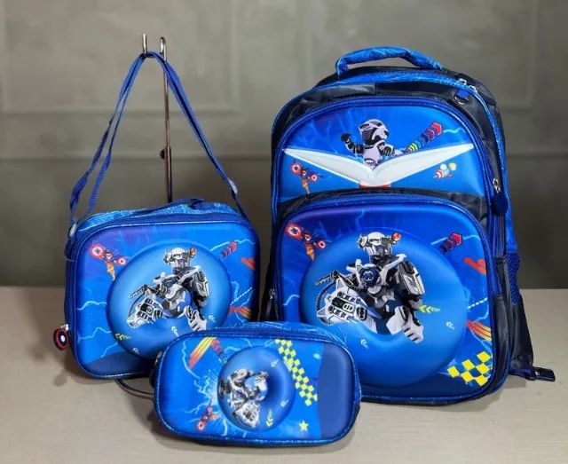Kit 3 Peças Mochila Escolar - Astronauta - Foto 5