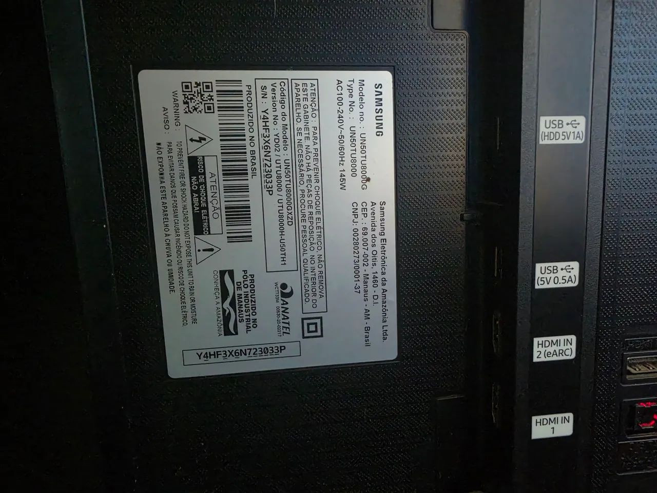 TV 4K 50 POLEGADAS SAMSUNG ( COM FALHA NA IMAGEM) - Foto 3