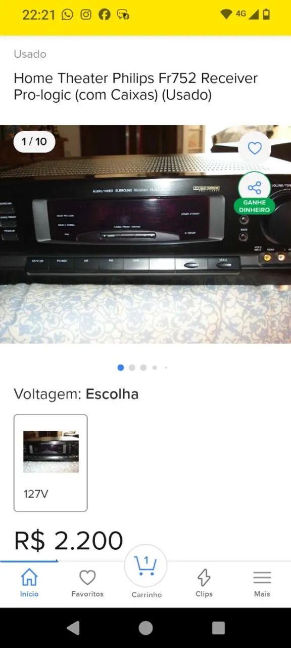 Receiver Philips Fr752- 440 RMS! -  potência absurda com bluetooth  - Foto 5