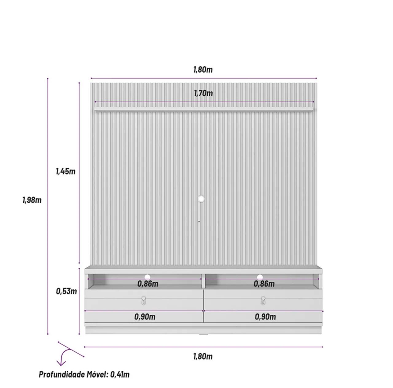 Conjunto para Sala com Painel e Módulos - Foto 4