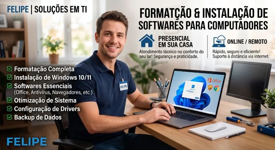 Formatação de Computadores e Instalação de Softwares