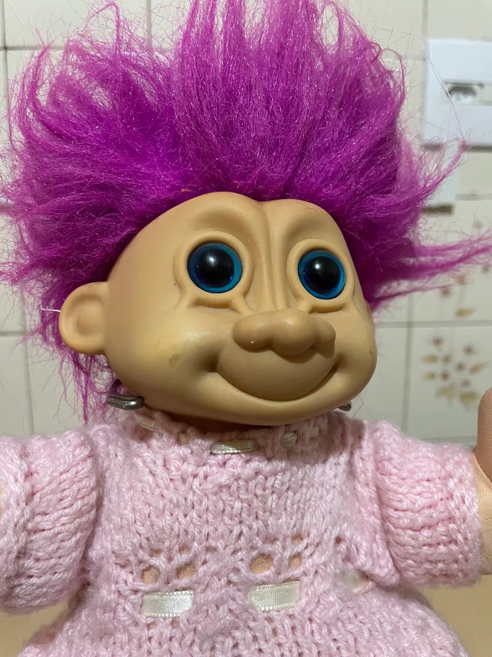 Boneca duende troll gnomo glasslite antiga  - Foto 2