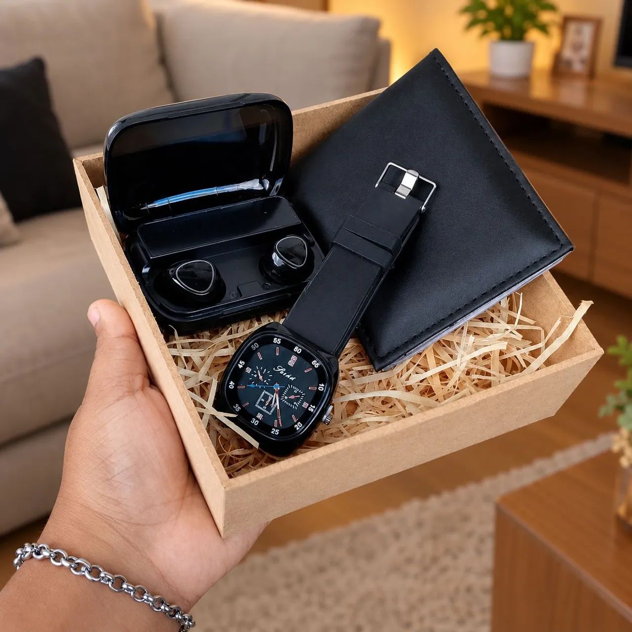 Kit masculino completo com caixa para presente - Foto 3