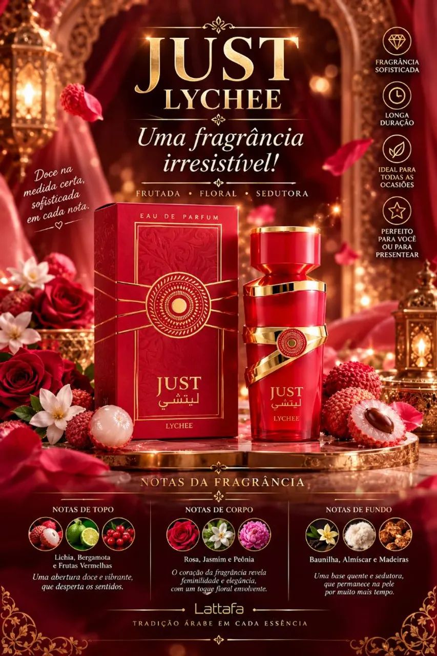 Just Lychee Eau de Parfum árabe 