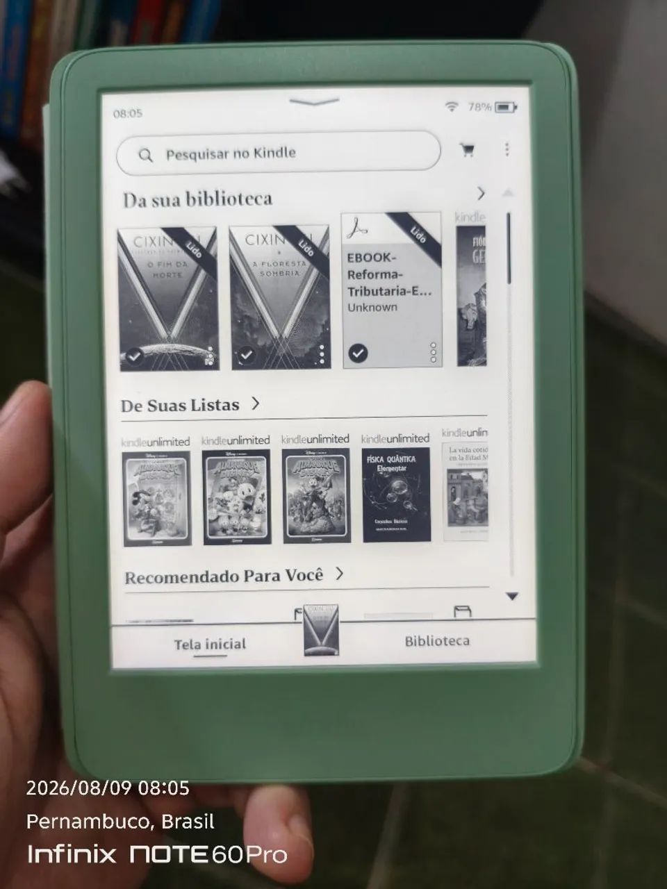 Kindle 12ª Geração (verde) 