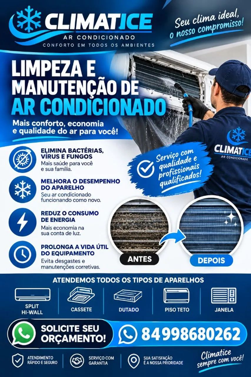 Limpeza e manutenção de ar condicionado 