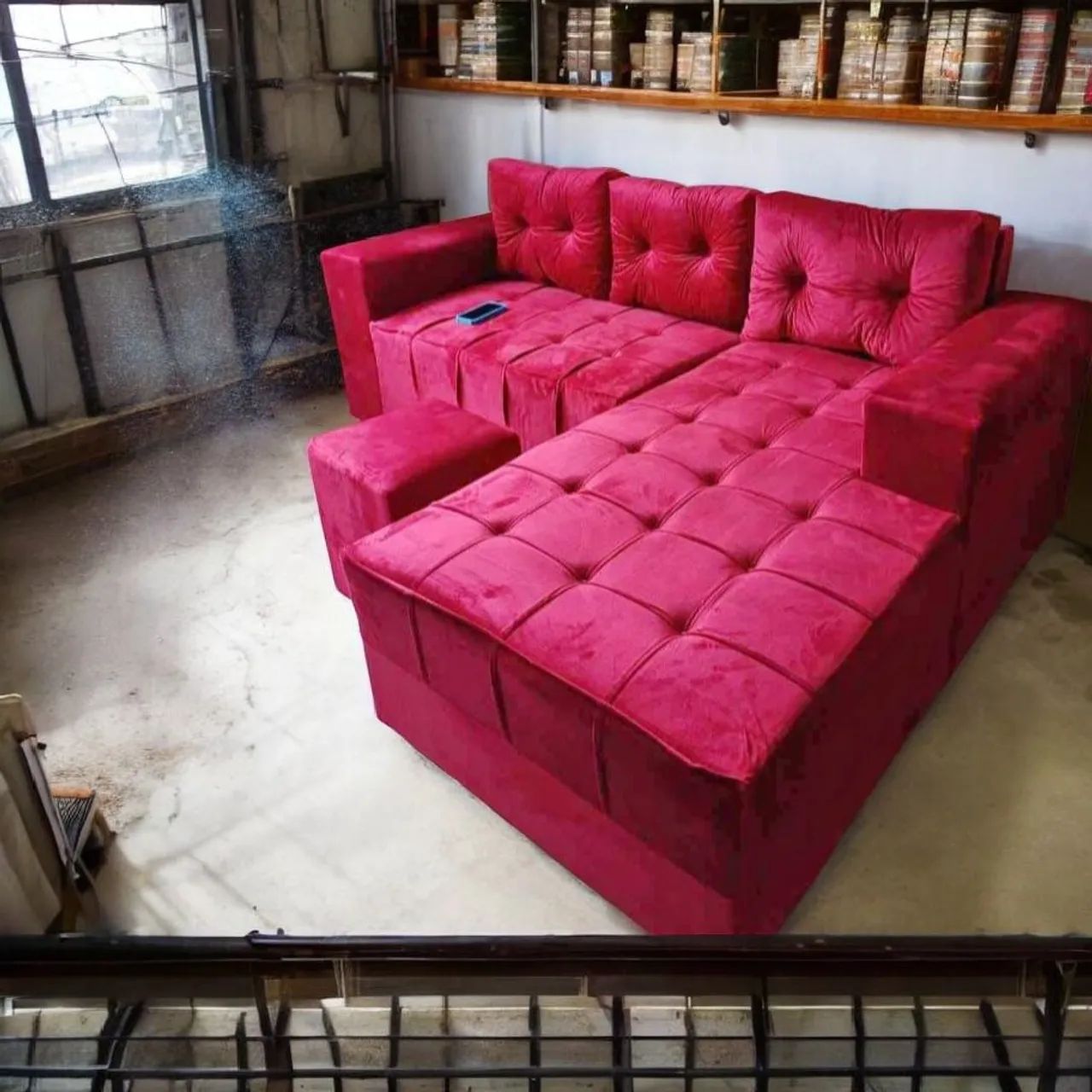 SOFÁ DE CANTO+ PUFF  - Foto 3