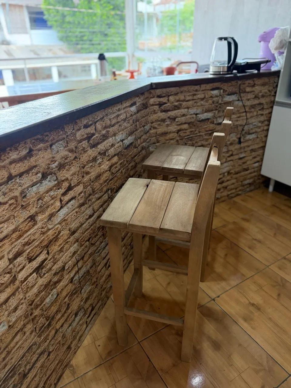 BANQUETAS DE MADEIRA NOVA - Foto 4