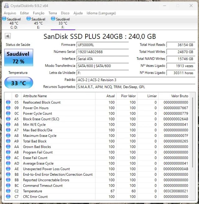 SSD Sandisk Plus 240 GB - Foto 3
