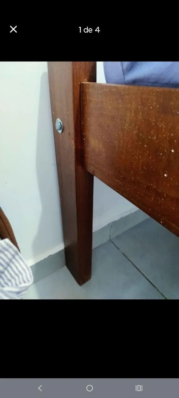 Cama de madeira resistente  - Foto 4