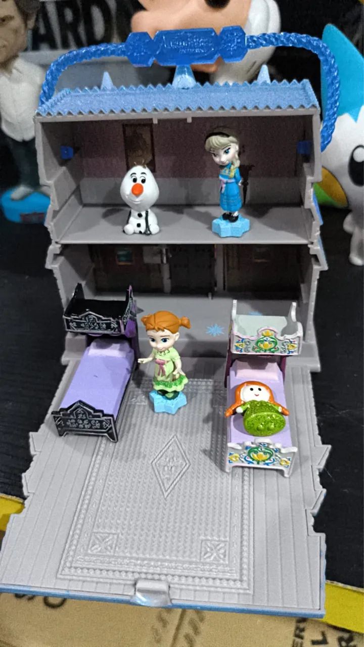 Casa frozen mini animator com miniaturas 