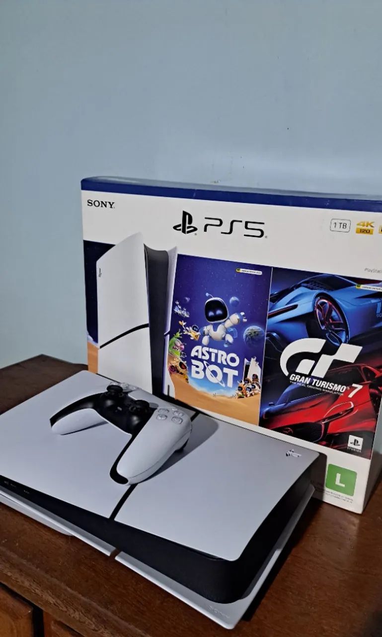 Playstation 5 slim com leitor de disco 1T - Foto 4