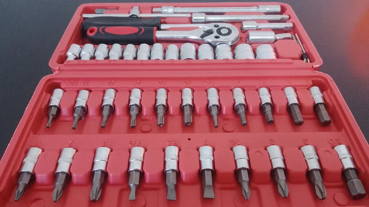 MALETA DE FERRAMENTAS PORTÁTIL 46 PEÇAS COMRADA  - Foto 4