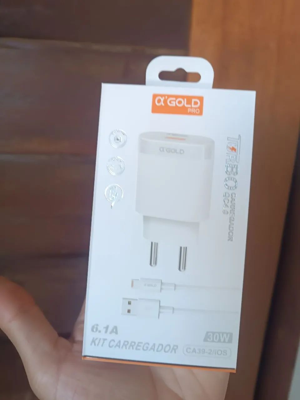 Carregador Rápido Gold (iPhone) 30W