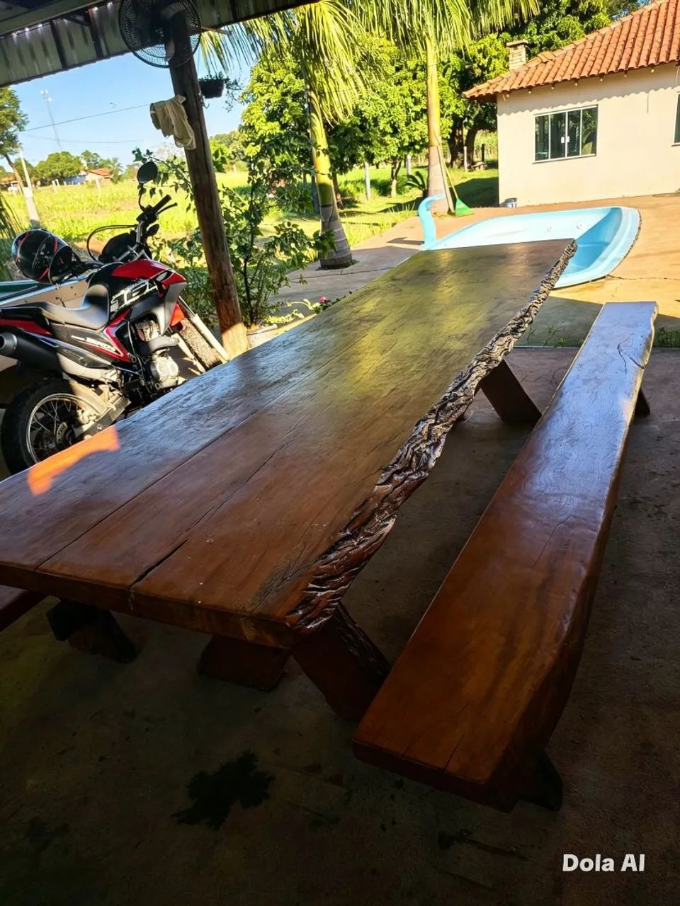 Vende mesa de Peroba Rosa 3,5 MTS  - Foto 2